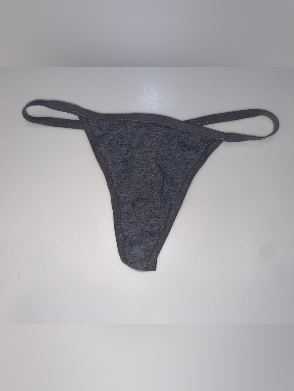 aerie Charcoal Lace-Trim Thong